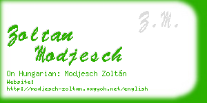 zoltan modjesch business card